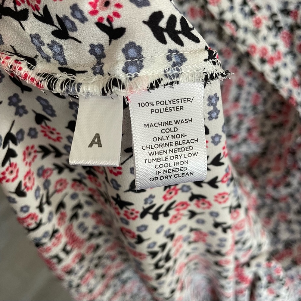 Loft Patchwork Collarless Utility Blouse - image 5